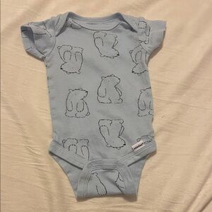 Gerber Light Blue Bear Pattern Bodysuit